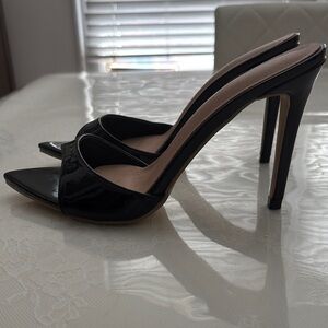 Elegant Black High Heel Sandals